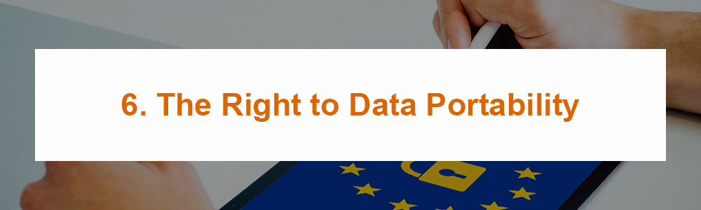 6. The Right to Data Portability