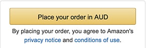 Amazon Australia checkout: Place order button with privacy notice and conditions of use