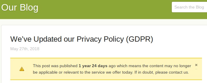 This Web Host Blog: Article for Updated Privacy Policy for GDPR