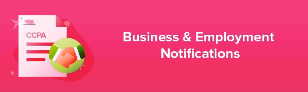 Business and Employment Notifications