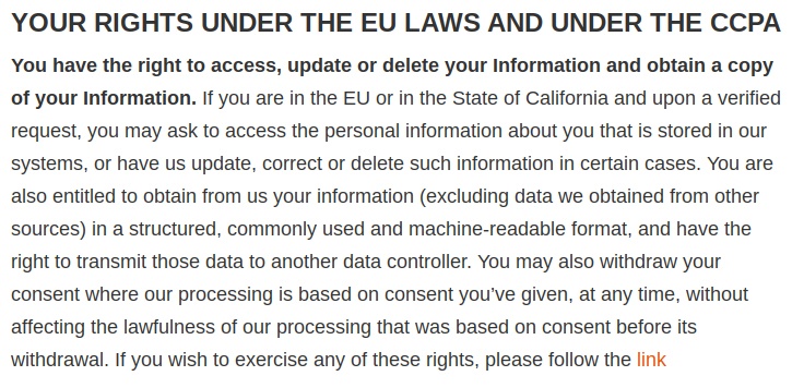 Cellebrite Privacy Notice: Your Rights Under the EU Laws and Under the CCPA clause